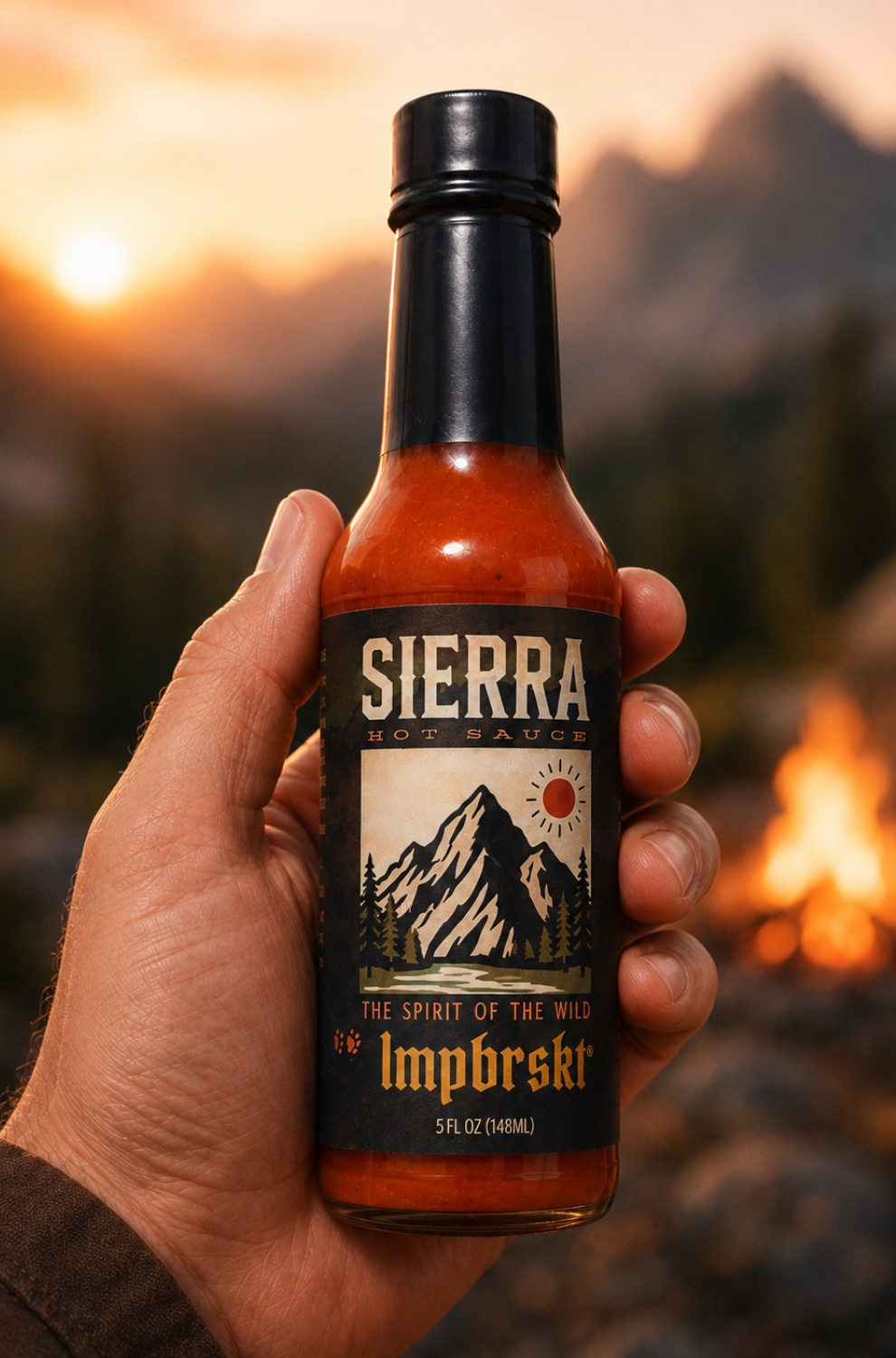 Sierra Hot Sauce bottle — detail